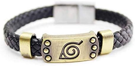 Bracelet - Naruto Konoha ninja logo Leather إسورة جلد ناروتو شعار كونوها