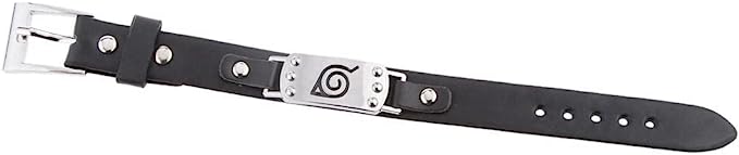 Bracelet - Naruto Konoha Logo Leather إسورة جلد مع خاتم ناروتو شعار قرية كونوها