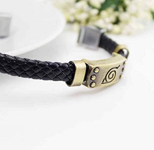 Bracelet - Naruto Konoha ninja logo Leather إسورة جلد ناروتو شعار كونوها