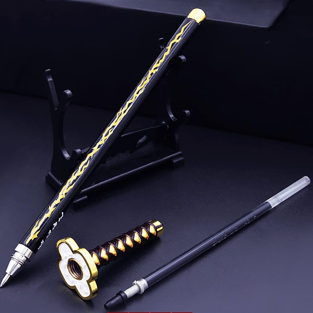 Demon Slayer Kimetsu No Yaiba Signature Pen Samurai Sword Katana Zenitsu 2nd Sword accessories قاتل الشياطين قلم كتابة بشكل سيف زينيسكو