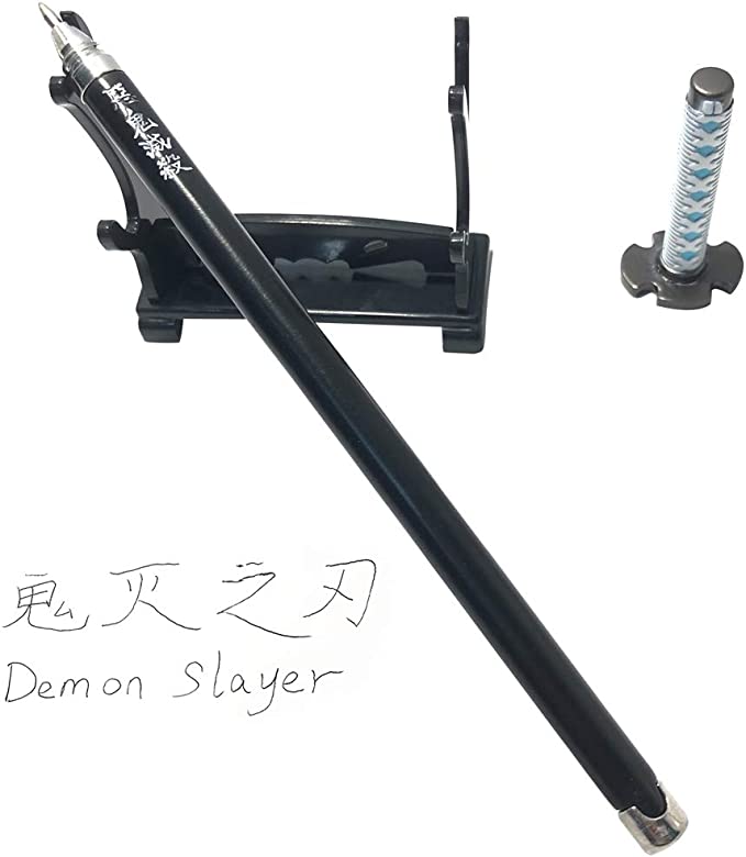 Demon Slayer Kimetsu No Yaiba Signature Pen Samurai Sword Katana Yoriichi Tsugikuni accessories قاتل الشياطين قلم كتابة بشكل سيف تسوجيكوني
