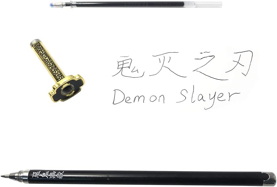 Demon Slayer Kimetsu No Yaiba Signature Pen Samurai Sword Katana Tsugikuni Yoriichi accessories قاتل الشياطين قلم كتابة بشكل سيف يوريشي