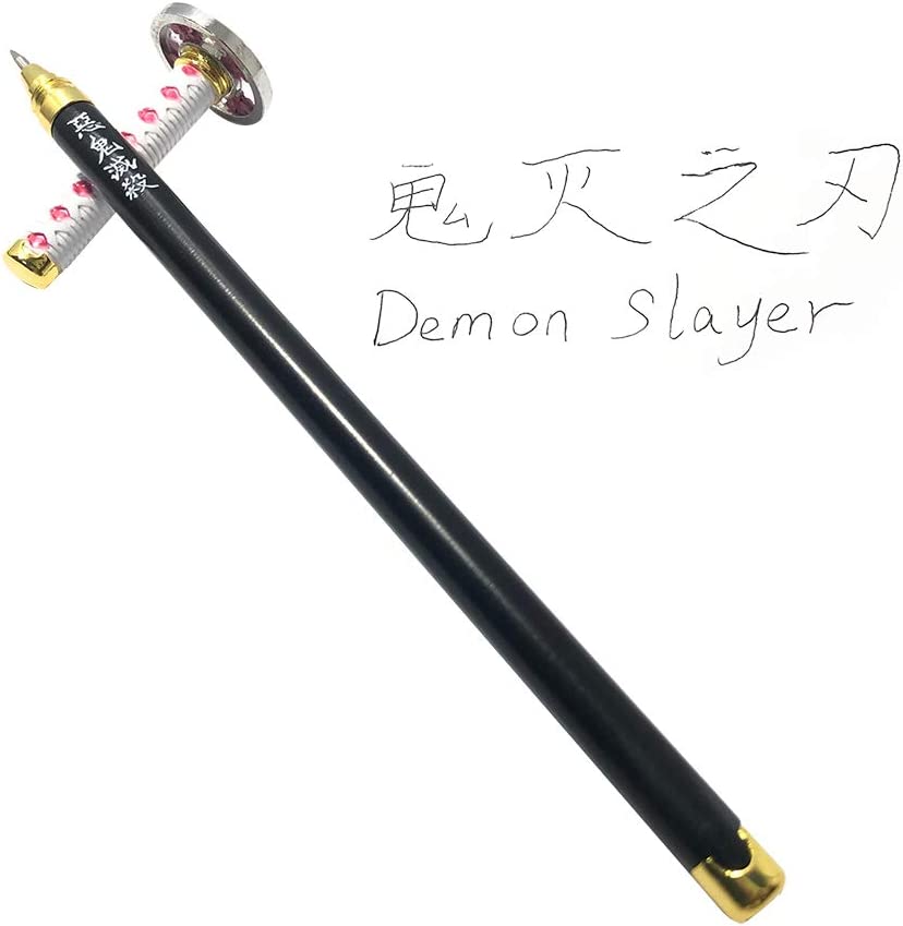 Demon Slayer Kimetsu No Yaiba Signature Pen Samurai Sword Katana Tsuyuri Kanao accessories قاتل الشياطين قلم كتابة بشكل سيف كاناو