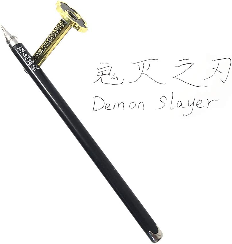 Demon Slayer Kimetsu No Yaiba Signature Pen Samurai Sword Katana Tsugikuni Yoriichi accessories قاتل الشياطين قلم كتابة بشكل سيف يوريشي