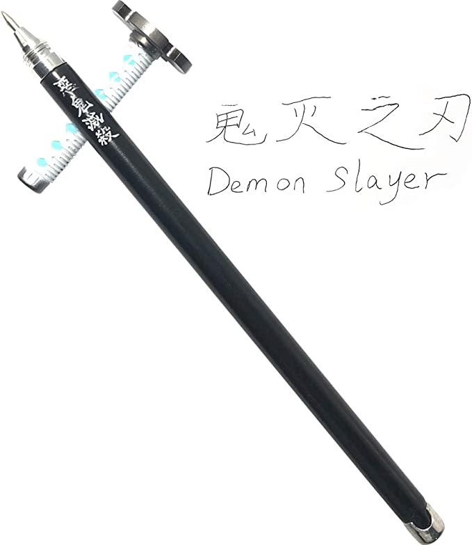 Demon Slayer Kimetsu No Yaiba Signature Pen Samurai Sword Katana Yoriichi Tsugikuni accessories قاتل الشياطين قلم كتابة بشكل سيف تسوجيكوني
