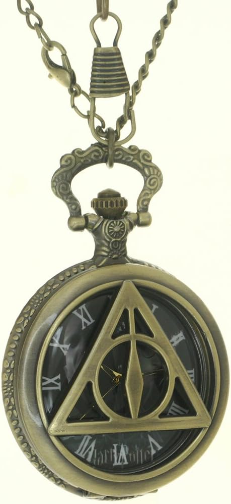 Pocket Watch Quartz Harry Potter The Deathly Hallows Retro Triangle accessories ساعة جيب كوارتز هاري بوتر