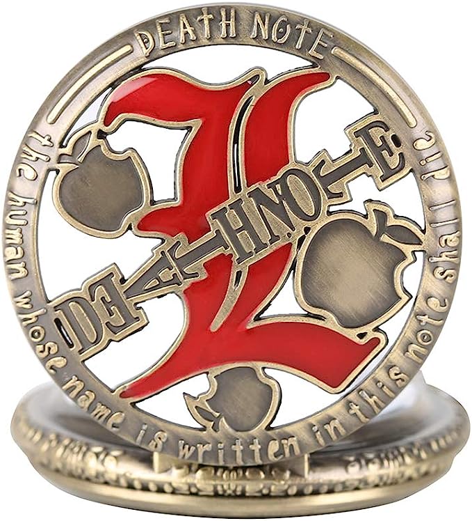 Pocket Watch Quartz Necklace Death Note Anime L accessories ساعة جيب كوارتز أنمي ديث نوت شخصية إل