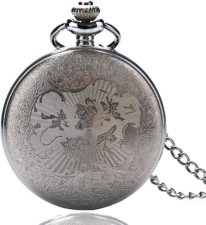 Pocket Watch Quartz Necklace Attack on Titan Anime Survey Corps accessories ساعة جيب كوارتز أنمي هجوم العمالقة فرقة الإستطلاع