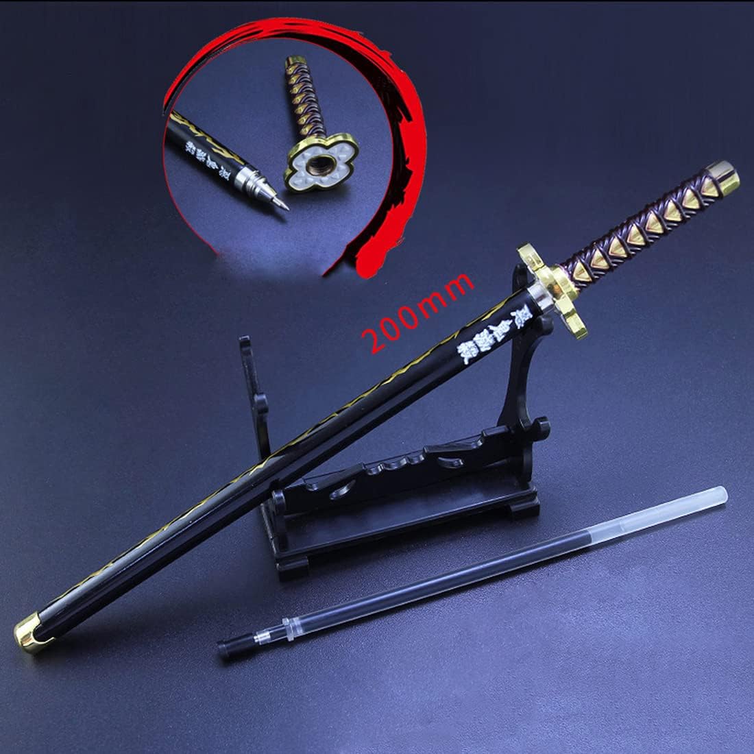 Demon Slayer Kimetsu No Yaiba Signature Pen Samurai Sword Katana Zenitsu 2nd Sword accessories قاتل الشياطين قلم كتابة بشكل سيف زينيسكو