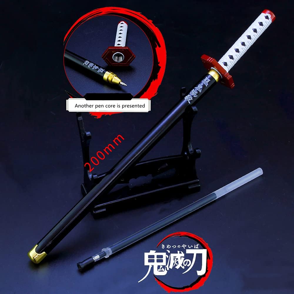 Demon Slayer Kimetsu No Yaiba Signature Pen Samurai Sword Katana Giyu Tomioka 2nd Sword accessories قاتل الشياطين قلم كتابة بشكل سيف توميوكا