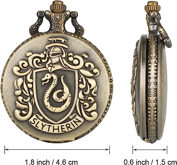 Pocket Watch Quartz Harry Potter Hogwarts College Slytherin accessories ساعة جيب كوارتز هاري بوتر