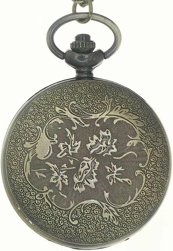 Pocket Watch Quartz Necklace Bleach Anime Hollow Mask Ichigo accessories ساعة جيب كوارتز أنمي بليش قناع إيشيقو الهالو