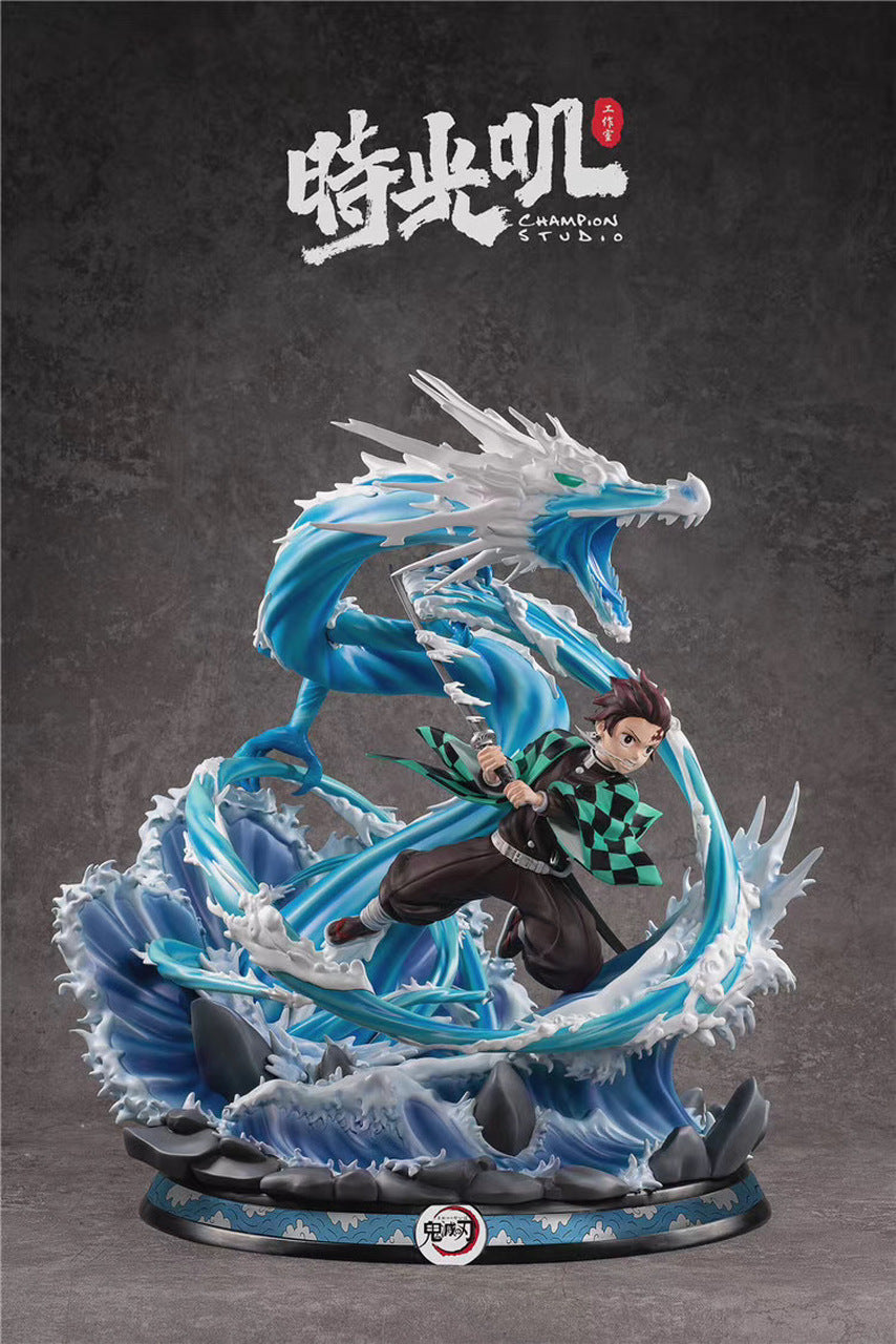 Demon Slayer kemitsu no yaiba Tanjiro Kamado Champion Studio Resin Statue مجسم تانجرو