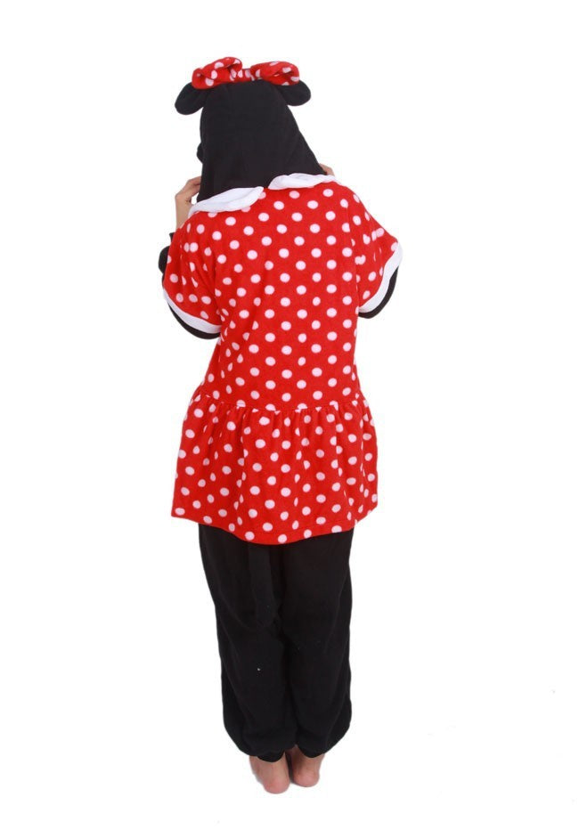 Onesies  ملابس ميني ماوس كوسبلاي ملابس تنكريه بيجامة قطعة واحدة بتصميم حيوانات للكبار ملابس نوم بقلنسوة، ملابس منزل للهالوين والاحتفالات