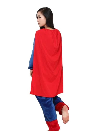 Onesies  ملابس سوبر مان كوسبلاي ملابس تنكريه بيجامة قطعة واحدة بتصميم حيوانات للكبار ملابس نوم بقلنسوة، ملابس منزل للهالوين والاحتفالات