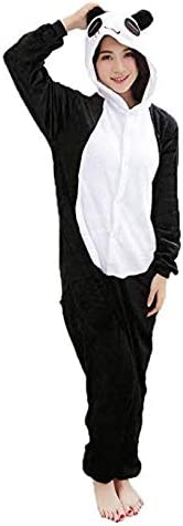 Onesies  ملابس باندا كوسبلاي ملابس تنكريه بيجامة قطعة واحدة بتصميم حيوانات للكبار ملابس نوم بقلنسوة، ملابس منزل للهالوين والاحتفالات