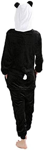 Onesies  ملابس باندا كوسبلاي ملابس تنكريه بيجامة قطعة واحدة بتصميم حيوانات للكبار ملابس نوم بقلنسوة، ملابس منزل للهالوين والاحتفالات