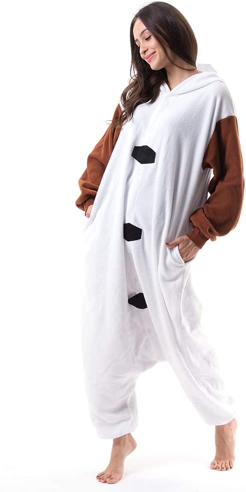 Onesies  ملابس أولاف كوسبلاي ملابس تنكريه بيجامة قطعة واحدة بتصميم حيوانات للكبار ملابس نوم بقلنسوة، ملابس منزل للهالوين والاحتفالات