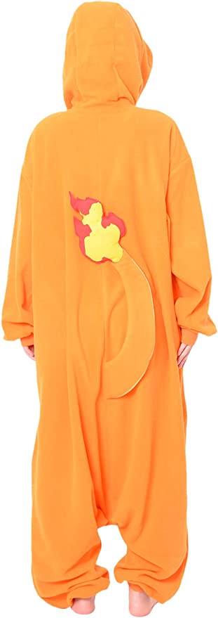 Onesies  ملابس بوكيمون شامندير كوسبلاي ملابس تنكريه بيجامة قطعة واحدة بتصميم حيوانات للكبار ملابس نوم بقلنسوة، ملابس منزل للهالوين والاحتفالات