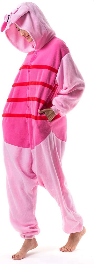 Onesies  ملابس بيقليت كوسبلاي ملابس تنكريه بيجامة قطعة واحدة بتصميم حيوانات للكبار ملابس نوم بقلنسوة، ملابس منزل للهالوين والاحتفالات