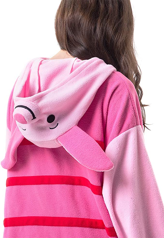 Onesies  ملابس بيقليت كوسبلاي ملابس تنكريه بيجامة قطعة واحدة بتصميم حيوانات للكبار ملابس نوم بقلنسوة، ملابس منزل للهالوين والاحتفالات