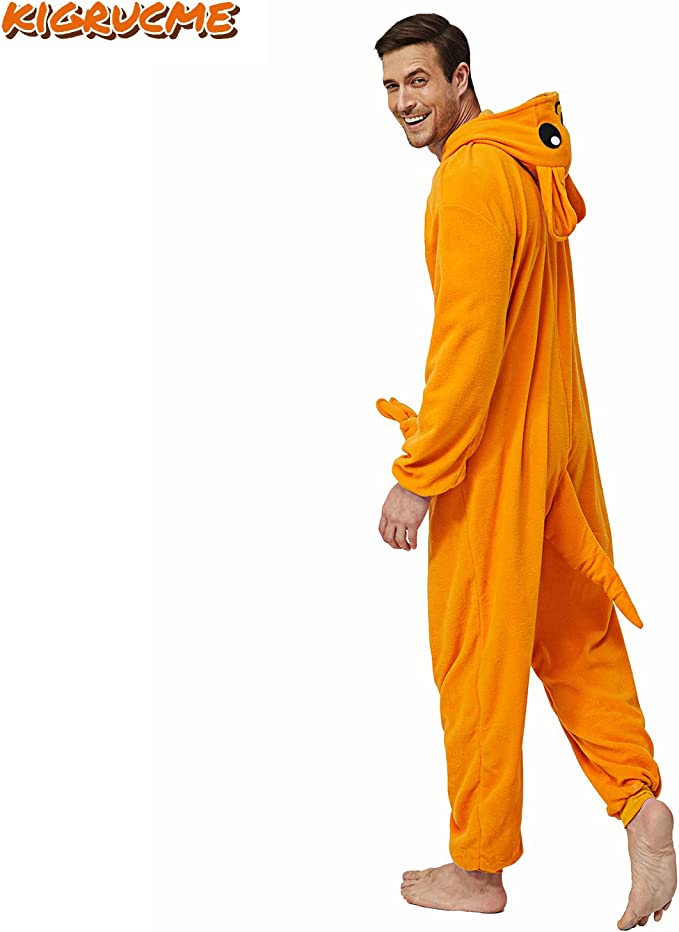 Onesies  ملابس كانغر كوسبلاي ملابس تنكريه بيجامة قطعة واحدة بتصميم حيوانات للكبار ملابس نوم بقلنسوة، ملابس منزل للهالوين والاحتفالات