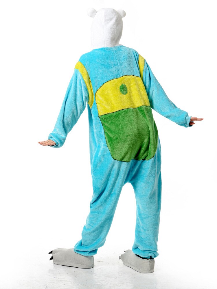 Onesies  ملابس فين كوسبلاي ملابس تنكريهبيجامة قطعة واحدة بتصميم حيوانات للكبار ملابس نوم بقلنسوة، ملابس منزل للهالوين والاحتفالات