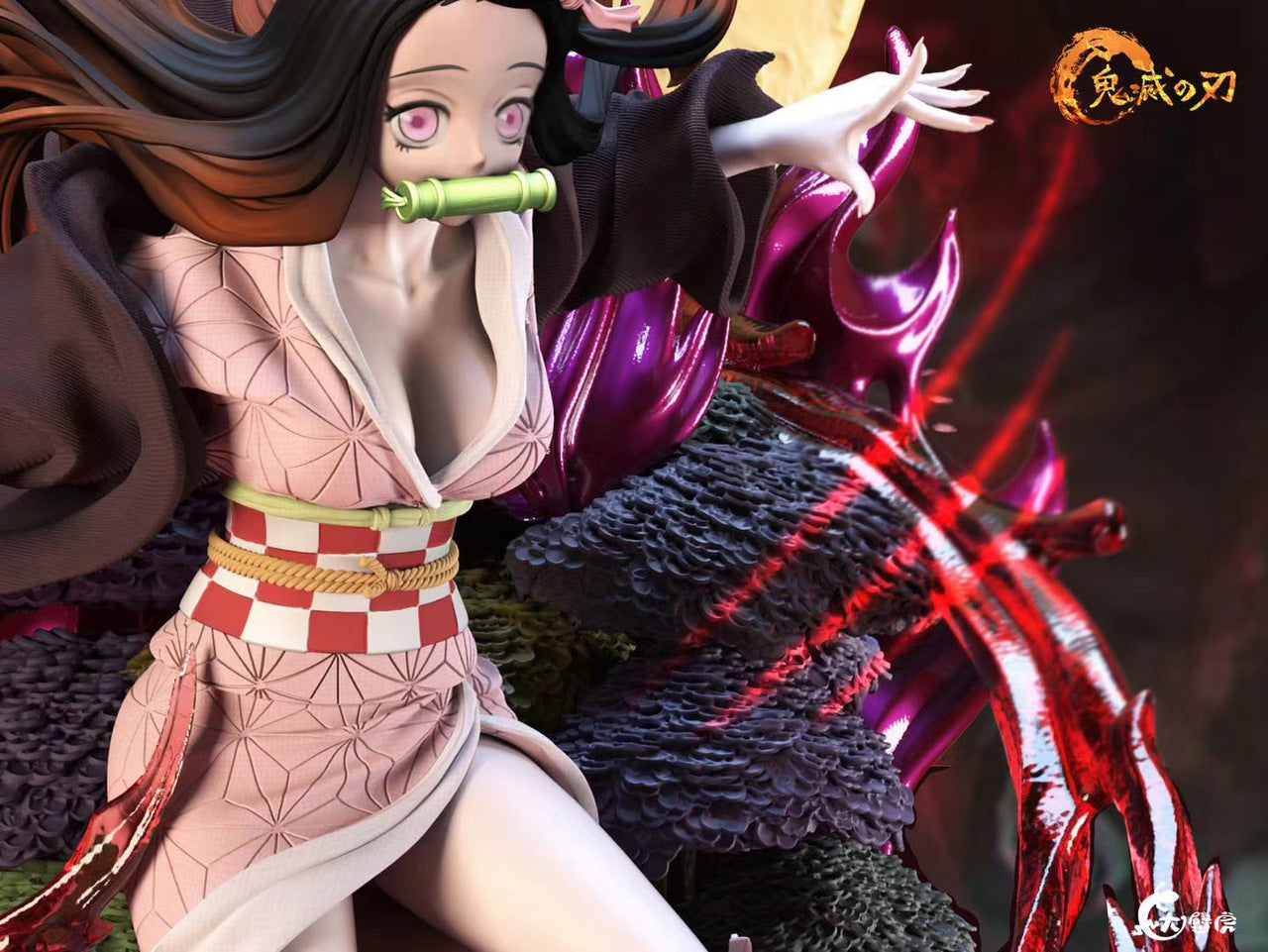 Demon Slayer kemitsu no yaiba Nezuko Kamado Big Gecko studio Resin Statue مجسم نيزيكو