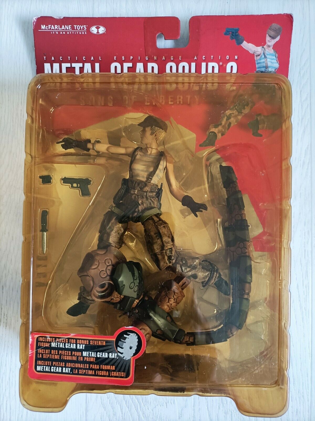Metal Gear Solid 2 Sons of Liberty 6 Action Figure Set McFarlane Toys Konami Figures ميتال جير سوليد 2 مجموعة من 6 قطع مجمات