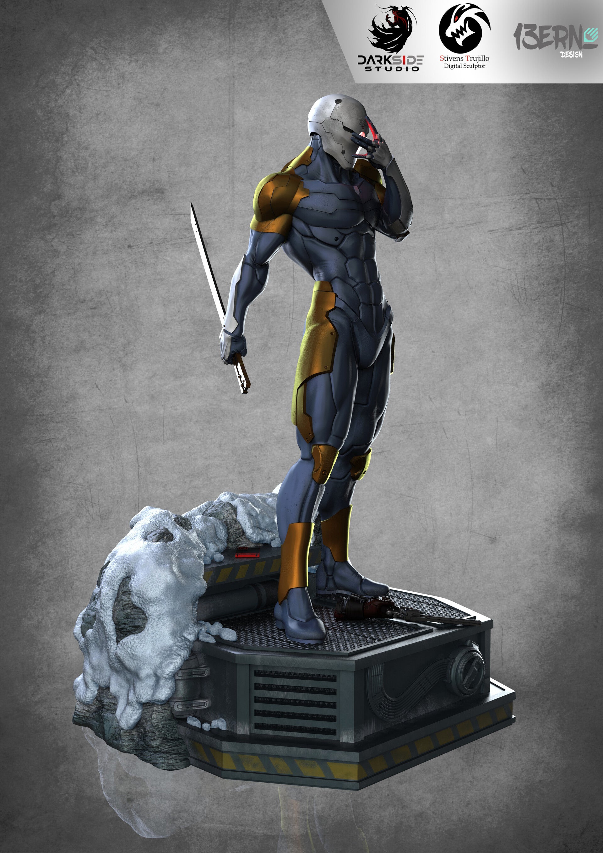 Metal Gear Solid - Gray Fox Cyborg Ninja Darkside Studio 1/4 Resin Statue مجسم جري فوكس سايبورج نينجا